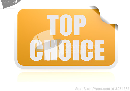 Image of Top choice yellow sticker