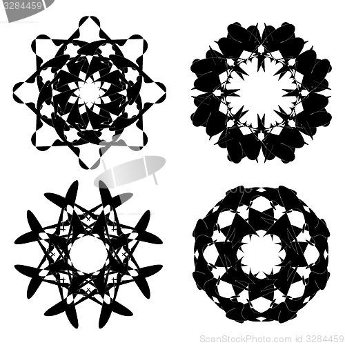 Image of Abstract Black Ornaments 