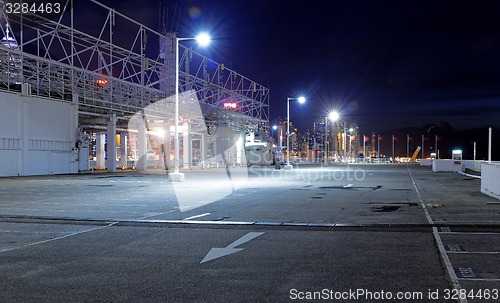 Image of car park at night