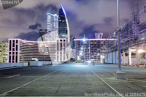 Image of car park at night