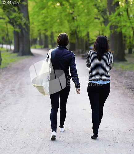 Image of Female jogger in   park
