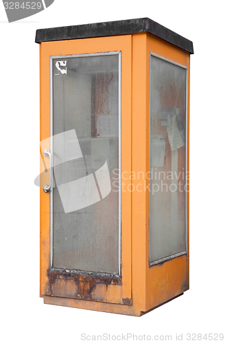 Image of rundown phone box