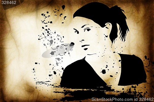 Image of hand drawn silhouette of a woman