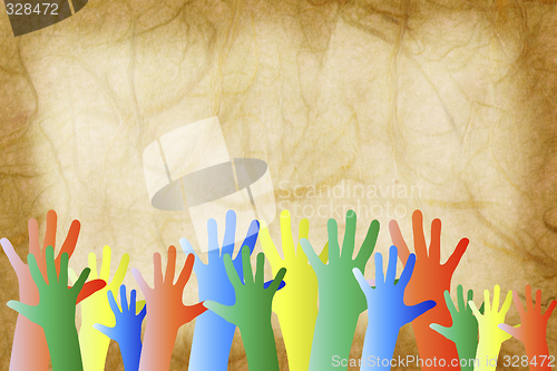 Image of Hands in a crowd