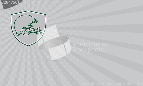 Image of Business card American Football Helmet Line Drawing Retro