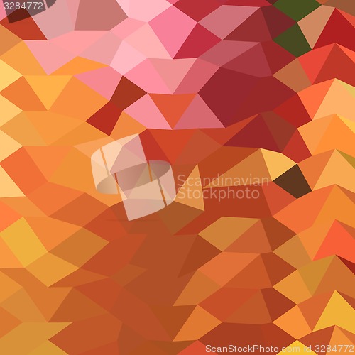 Image of Dark Tangerine Abstract Low Polygon Background