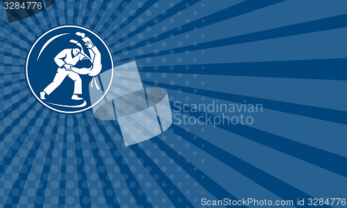 Image of Business card Judo Combatants Throw Circle Icon