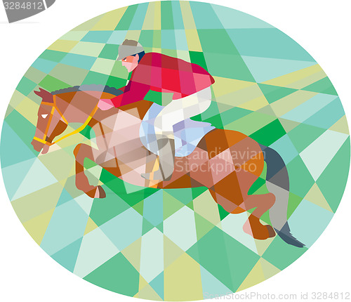 Image of Equestrian Show Jumping Oval Low Polygon