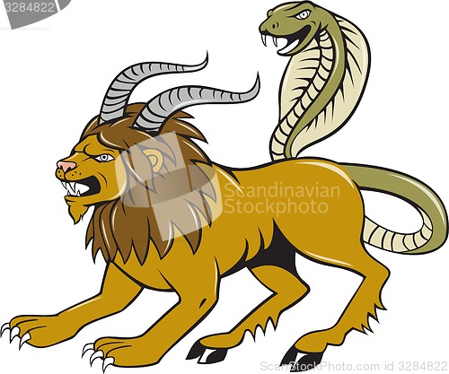 Image of Chimera Attacking Side Cartoon