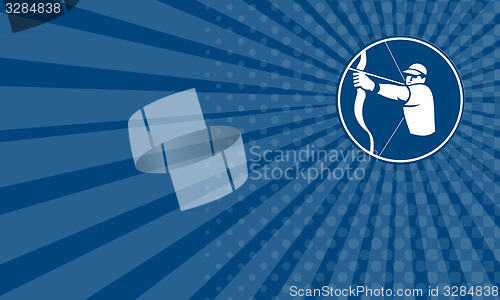 Image of Business card Archer Bow Arrow Circle Icon