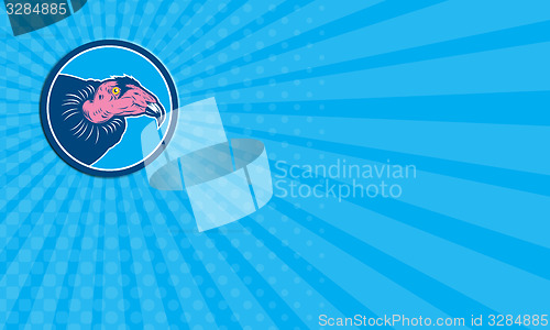 Image of Business card Vulture Head Circle Retro
