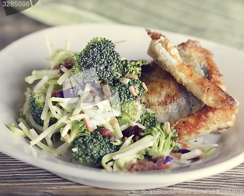 Image of Fried Fish and Salad