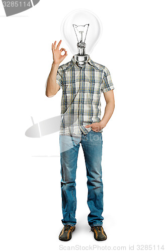 Image of Lamp Head Man Shows OK