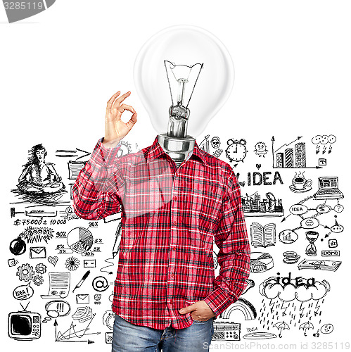 Image of Lamp Head Man Shows OK