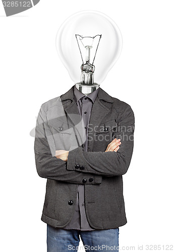 Image of Lamp Head Man With Folded Hands