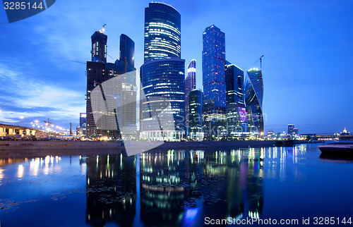 Image of evening city landscape