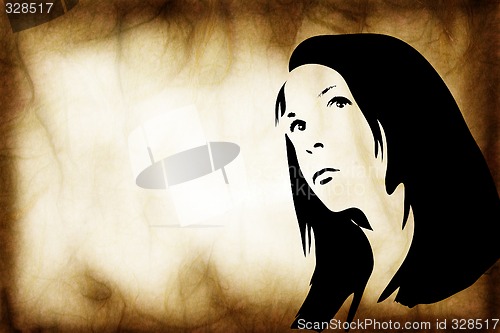 Image of hand drawn silhouette of a woman