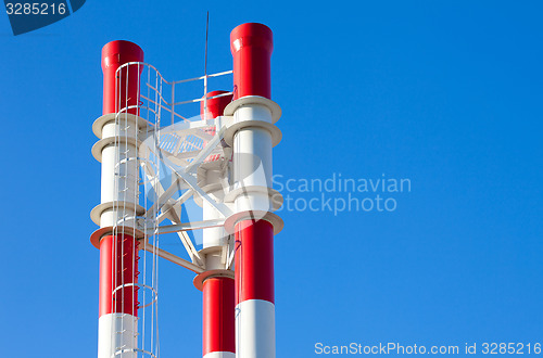 Image of red and white tube