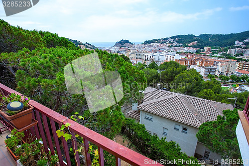 Image of Tossa de Mar, Catalonya, Spain. panorama of the seaside town