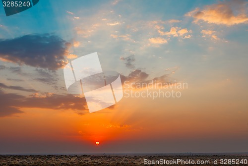 Image of Sunrise in the desert