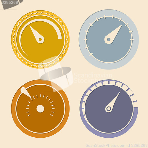Image of Cool flat download speedometers 