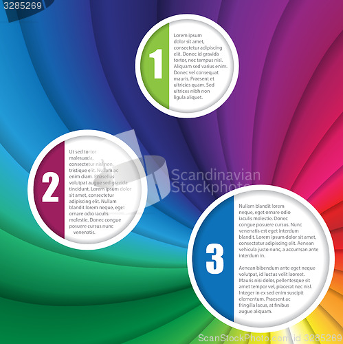 Image of Infographic design with rainbow background