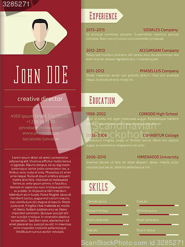 Image of Modern cv resume template design