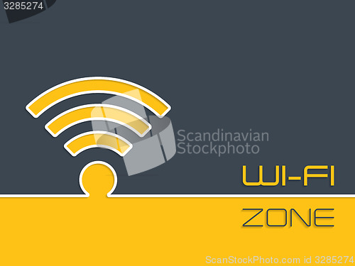 Image of Wireless connection zone advertising background