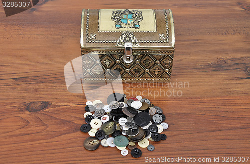 Image of Casket with buttons