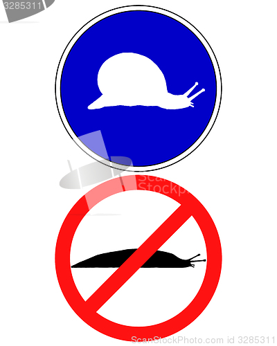 Image of Traffic signs for slugs