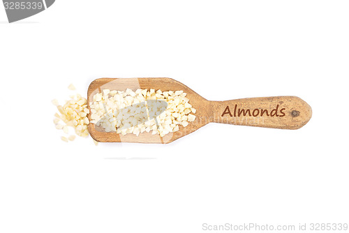 Image of Almonds on shovel