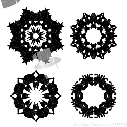 Image of Set of Black Ornaments