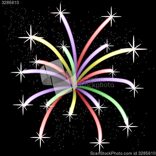 Image of Colorful Light Firework