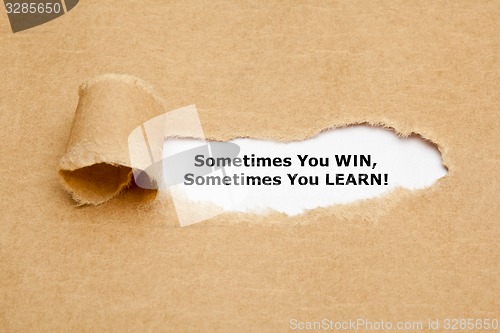 Image of Sometimes You WIN Sometimes You LEARN