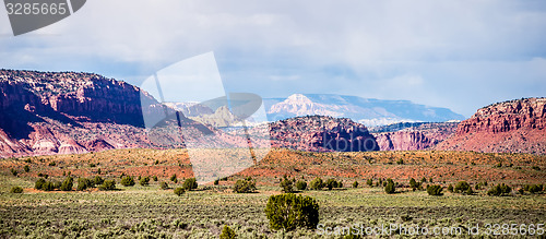 Image of canyon mountains formations panoramic views near paria utah park