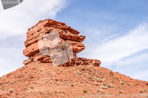 Image of hoodoo rock formations at utah national park mountains