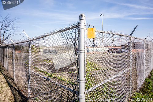 Image of chainlink fence securing perimeter of property