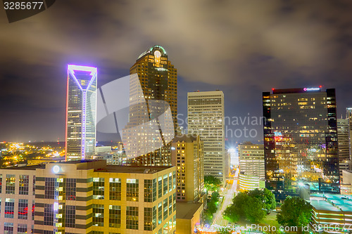 Image of night view scenes around charlotte north carolina