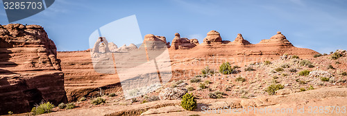 Image of arches national park near delicate arch