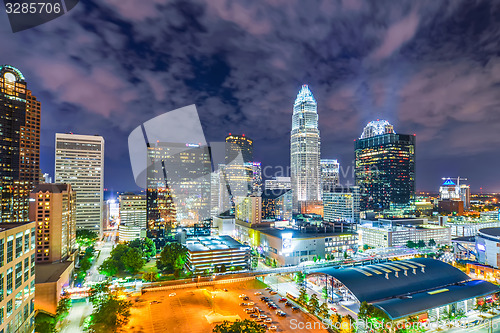 Image of night view scenes around charlotte north carolina