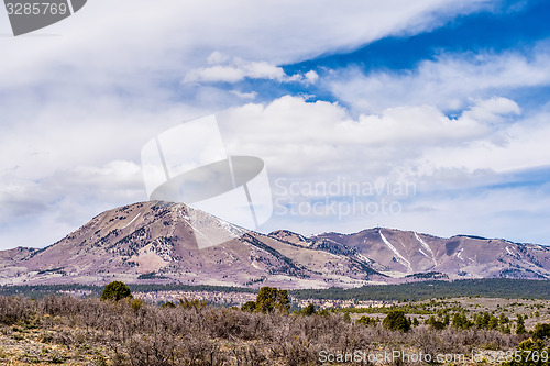 Image of landscape overlooking south peak and abajo peak mountains