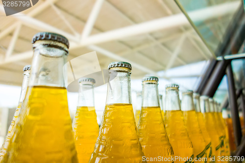 Image of arrangement of beverage bottles on display