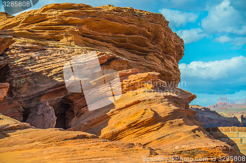 Image of waves geological rock formations in arizona