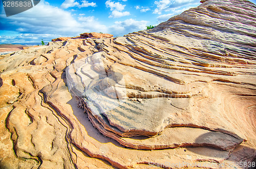 Image of waves geological rock formations in arizona