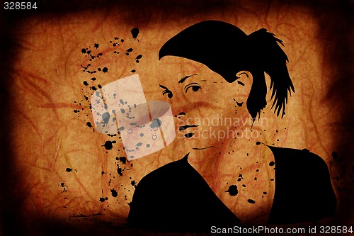 Image of hand drawn silhouette of a woman