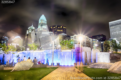 Image of night view scenes around charlotte north carolina