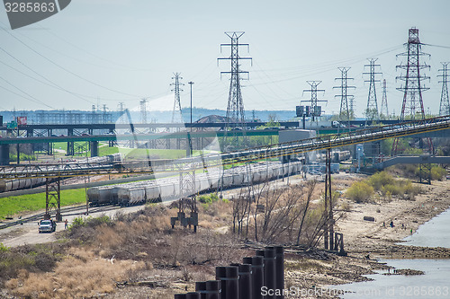 Image of Kansascity  USA freight trains