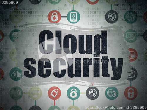 Image of Privacy concept: Cloud Security on Digital Paper background
