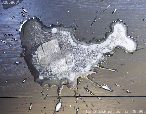 Image of spilled liquid