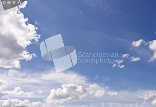 Image of real blue sky